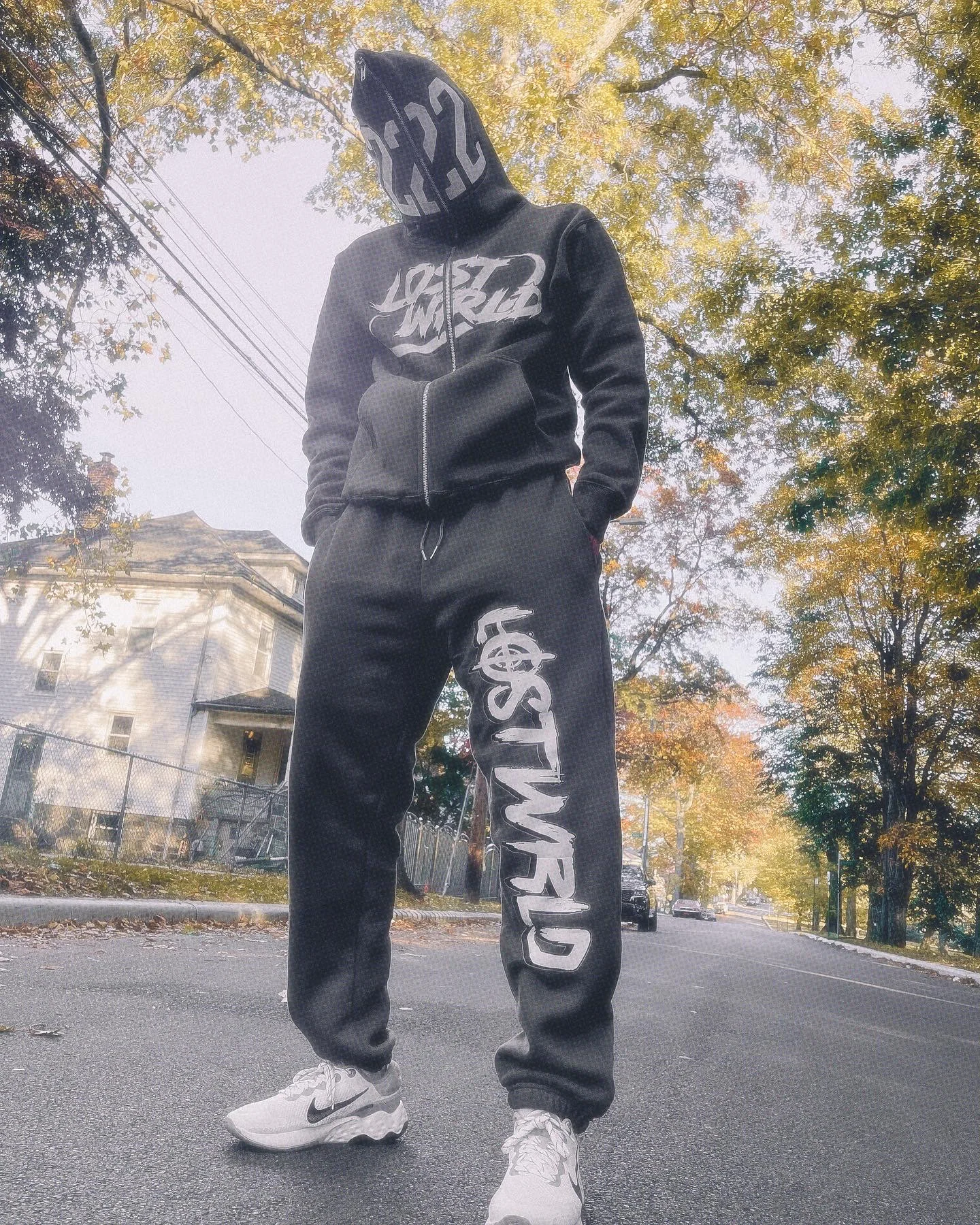Brush Graphic Sweatpants — Gray