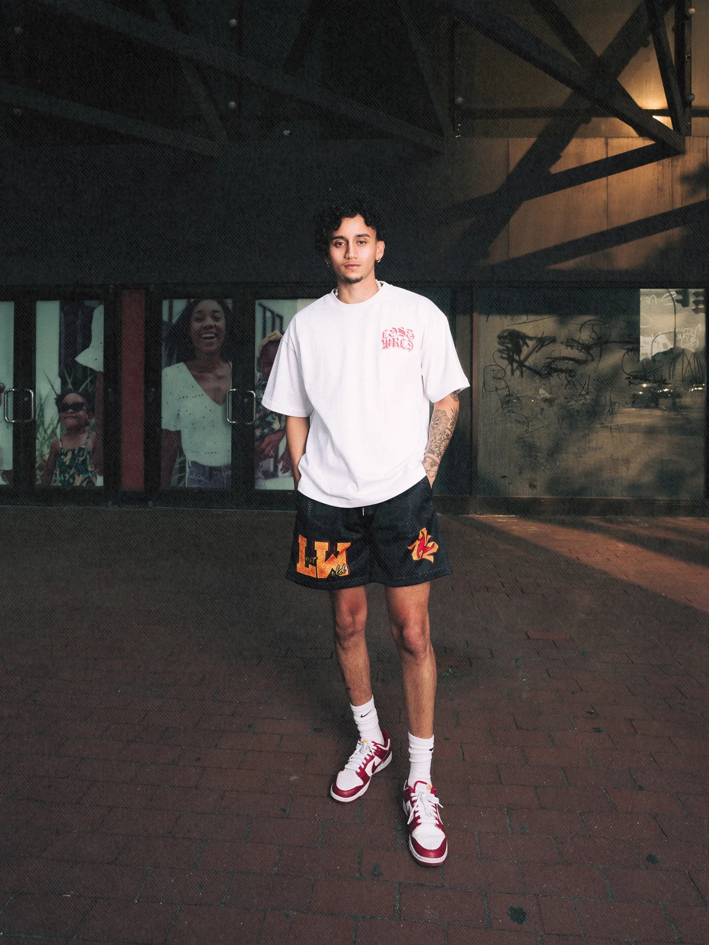 Chest Graphic Tee — White