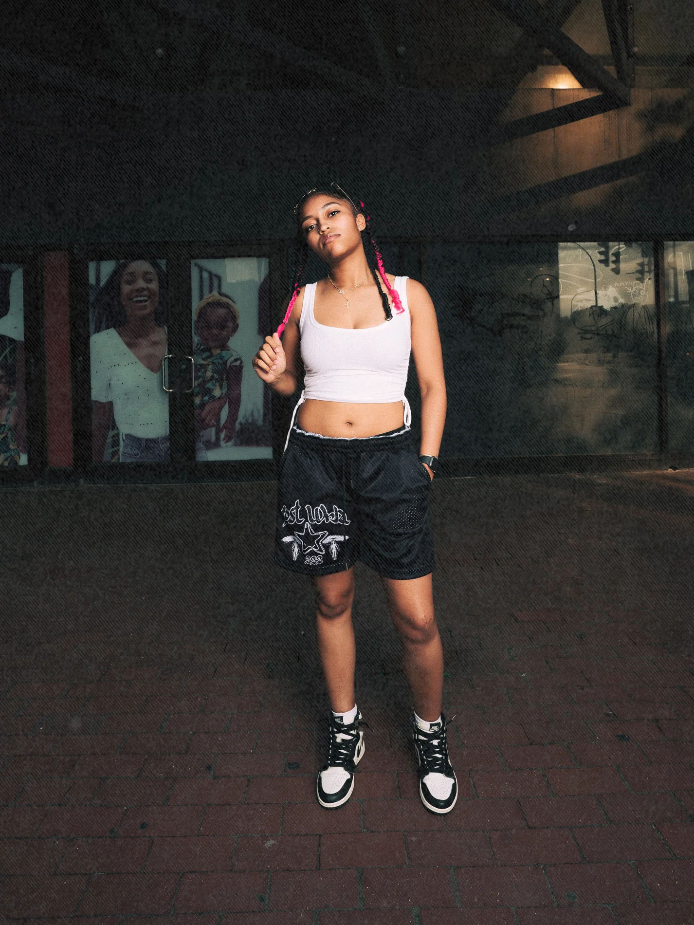 Star Graphic Shorts — Black