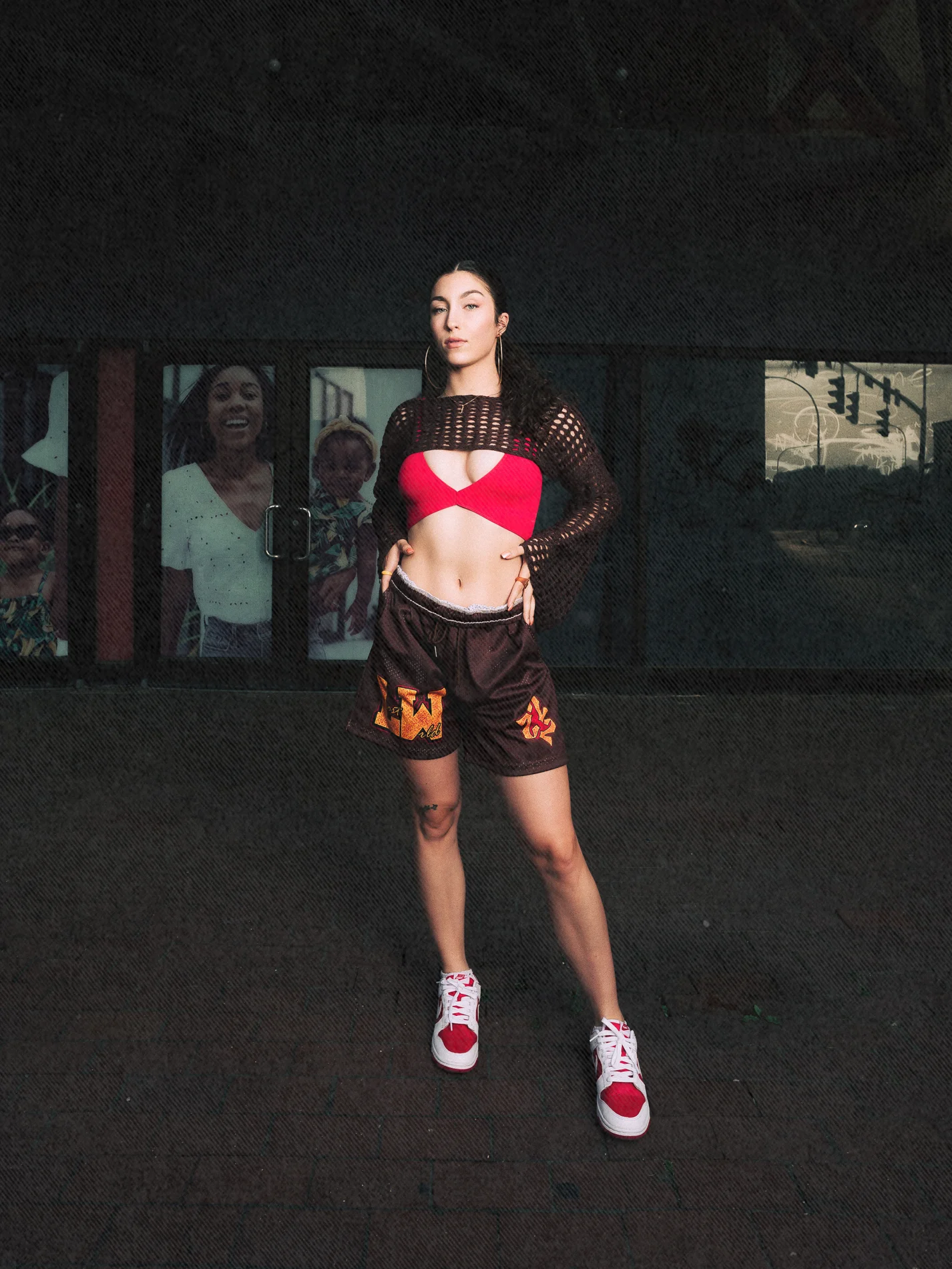 LW Graphic Shorts — Black / Orange